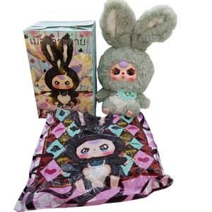 Baby Three Lily Rabbit Town V3 Plush Pendant Blind Box Confirmed Gray Bunny
